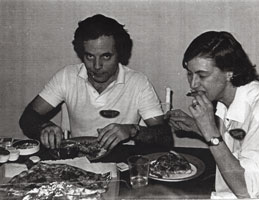 With Anne Grossman, poker & pizza 1972-73